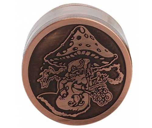 Amsterdam Grinder Shroom 63mm Bronze - 4 parts (aluminum) -  Price: 14,50€