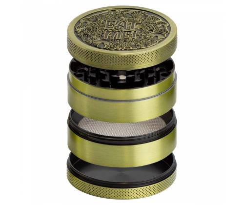 Amsterdam Grinder Shroom 63mm Gold - 4 parts (aluminum) -  Price: 14,50€