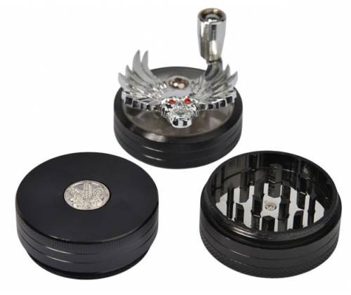 Grinder Metal Grinder 50mm with Cleaning Button - Eagle Skull 2 Parts -  Price: 9,90€