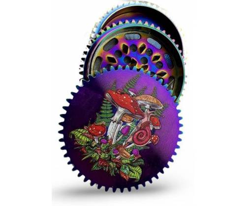 Grinder Τρίφτης 50mm Μεταλλικός Σχέδιο Γρανάζι Mushroom 2 Sprocket - 3 Parts - Τιμή: 16,50€