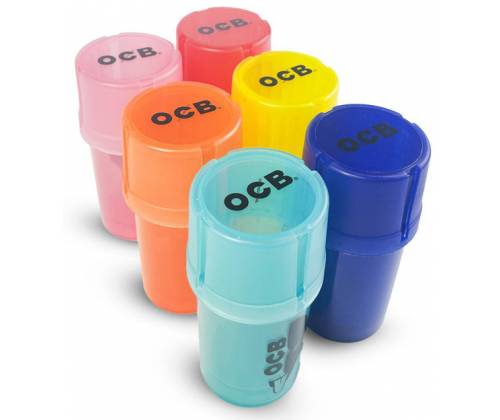 OCB Grinder Plastic MedTainer 2 in 1 with Storage Space - Various Colors -  Price: 3,70€