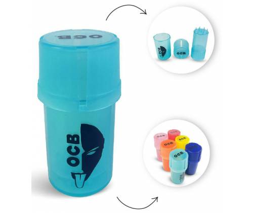 OCB Grinder Plastic MedTainer 2 in 1 with Storage Space - Various Colors -  Price: 3,70€