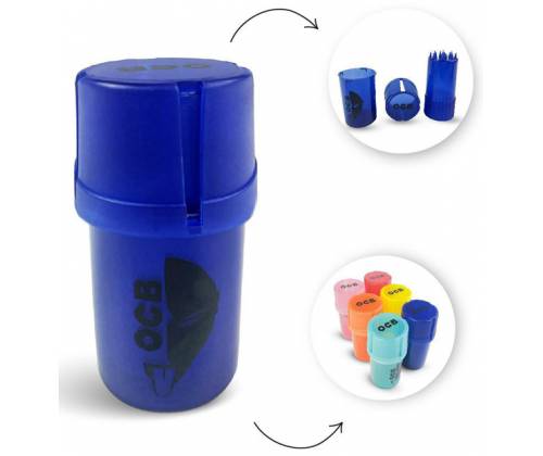 OCB Grinder Plastic MedTainer 2 in 1 with Storage Space - Various Colors -  Price: 3,70€
