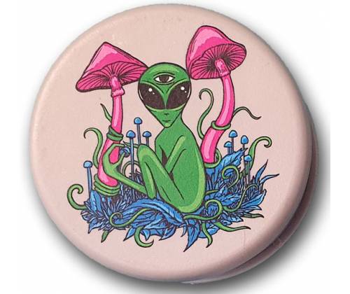 Grinder Τρίφτης Πλαστικός Alien Mushrooms 60mm & Tips - 3 Parts - Τιμή: 3,40€