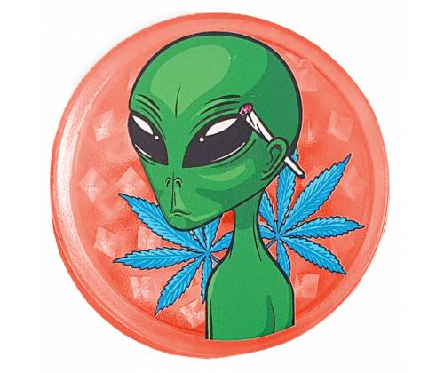 Grinder Τρίφτης Πλαστικός Alien Orange 60mm & Tips - 3 Parts - Τιμή: 3,40€