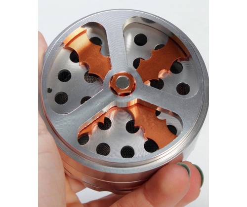 Grinder «Propeler» Metal 62mm Silver - 4 Parts -  Price: 24,50€