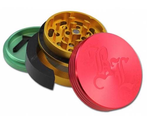 Black Leaf Grinder "Dooor" Rasta 64mm-3 Parts -  Price: 27,90€