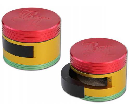 Black Leaf Grinder "Dooor" Rasta 64mm-3 Parts -  Price: 27,90€