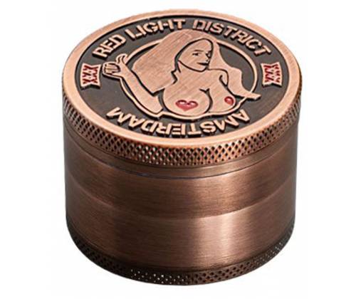 Grinder 50mm Amsterdam Red Light Bronze - 4 Parts -  Price: 11,90€