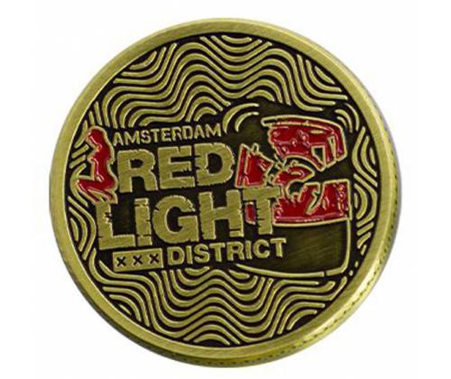 Grinder 50mm Amsterdam Red Light Gold - 4 Parts -  Price: 11,90€