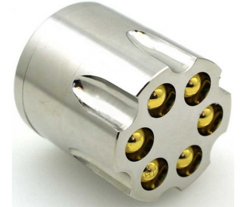 Magnetic Grinder Revolver Barrel 40mm Silver - 3 Parts -  Price: 7,90€