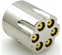 Magnetic Grinder Revolver Barrel 40mm Silver - 3 Parts -  Price: 7,90€