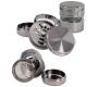 Grinder Τρίφτης με Παράθυρο Ασημί 62mm - 4 Parts - Τιμή: 16,90€