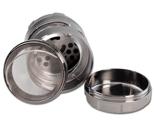 Grinder Τρίφτης με Παράθυρο Ασημί 62mm - 4 Parts - Τιμή: 16,90€