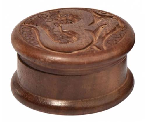 Grinder Dark Wooden Brown Carved 50mm - 2 Parts -  Price: 3,90€