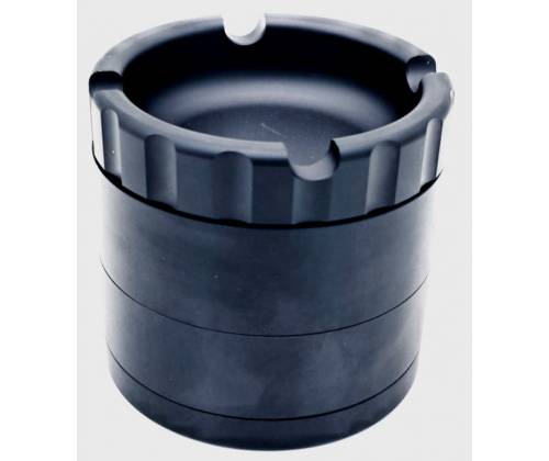 Hammercraft Grinder Τρίφτης Αλουμινίου With Ashtray 55mm Μαύρο - 4 Parts - Τιμή: 19,90€