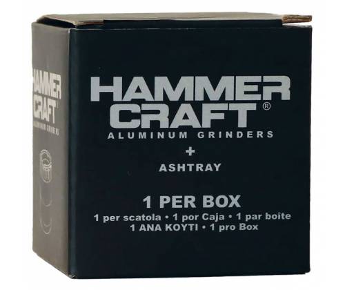 Hammercraft Grinder Τρίφτης Αλουμινίου With Ashtray 55mm Μαύρο - 4 Parts - Τιμή: 19,90€