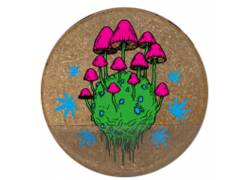 Grinder Τρίφτης Πλαστικός Hemp Mushrooms 60mm - 2 Parts