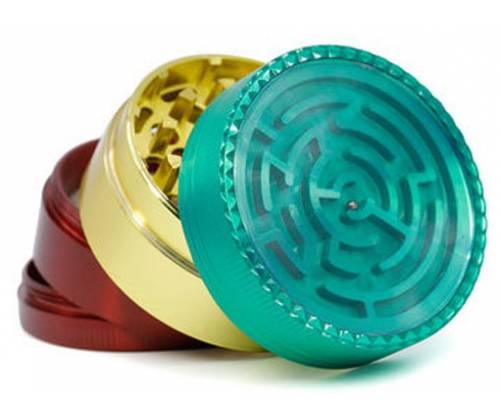 Grinder 53mm Rasta 'Labyrinth' - 4 Parts -  Price: 14,90€
