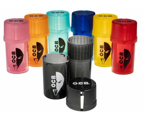 OCB Grinder Plastic MedTainer 2 in 1 with Storage Space - Various Colors -  Price: 3,70€
