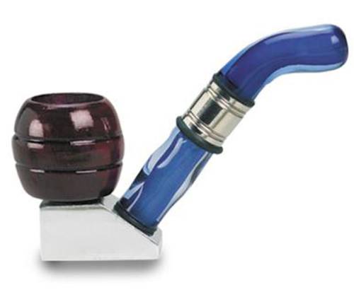 Smoke pipe Metallic-Acrylic Standing 9cm - Various colors - Price: 6,80€