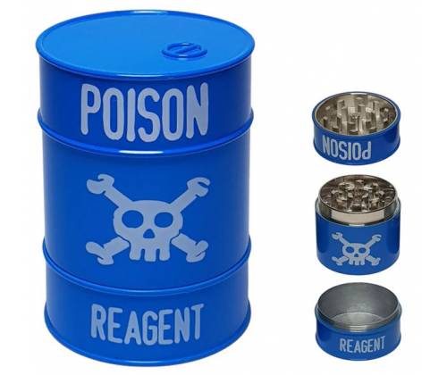 Grinder Metallic Toxic Poison 45mm - Blue 3 Parts -  Price: 5,90€