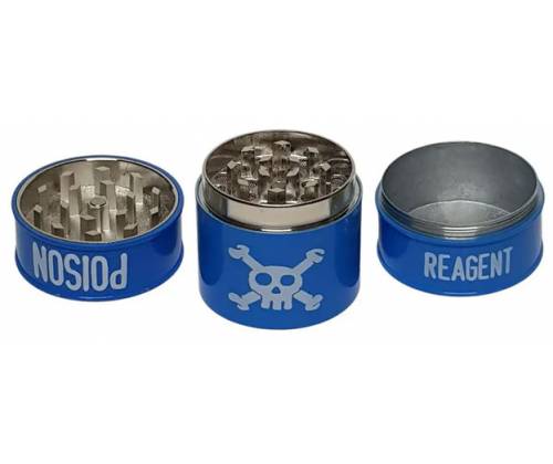 Grinder Metallic Toxic Poison 45mm - Blue 3 Parts -  Price: 5,90€