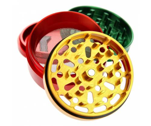 Hammercraft X RAW Grinder Τρίφτης Αλουμινίου Medium 56mm - 4 Parts Rasta - Τιμή: 20,00€