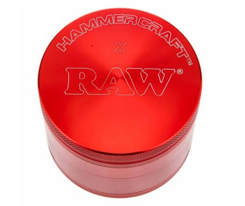 Hammercraft X RAW Grinder Τρίφτης Αλουμινίου Medium 56mm - 4 Parts Red - Τιμή: 20,00€