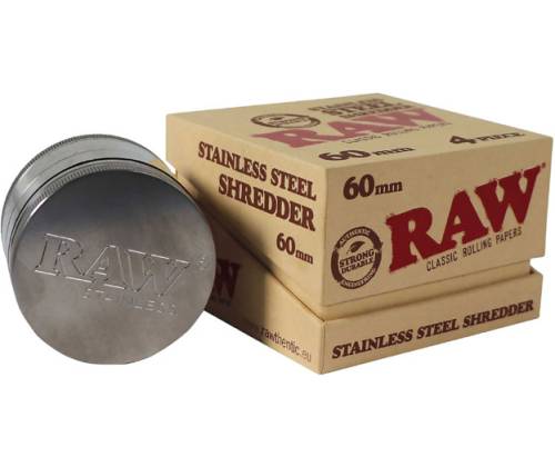 RAW Stainless Steel Grinder Stainless Steel 60mm - 4 Part - Price: 75,00€