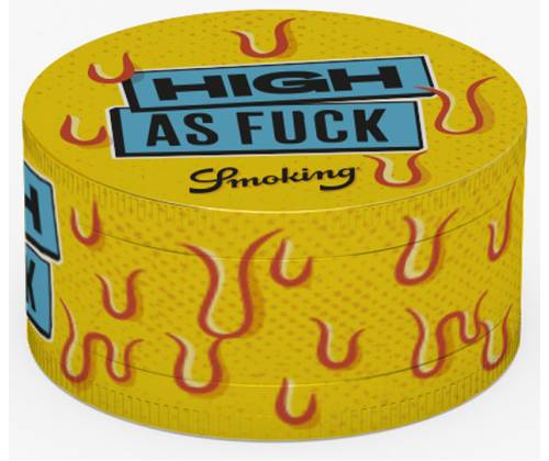 Smoking Grinder Τρίφτης Μεταλλικός High AsF@ck Yellow 63mm - 4 Parts - Τιμή: 14,50€