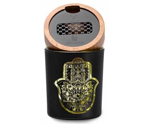 V-Syndicate SmartStash - Δοχείο Αποθήκευσης με Grinder και Θήκη (Small) 60mm - Hamsa Yellow - Τιμή: 26,90€