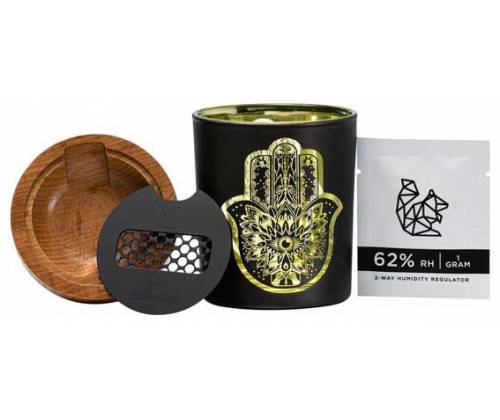 V-Syndicate SmartStash - Δοχείο Αποθήκευσης με Grinder και Θήκη (Small) 60mm - Hamsa Yellow - Τιμή: 26,90€