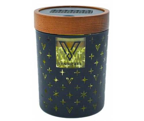 V-Syndicate SmartStash - Δοχείο Αποθήκευσης με Grinder και Θήκη (Medium) 70mm - High End Yellow - Τιμή: 29,90€