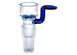 Γυάλινο Bowl για Bong με Λαβή και Γυάλινη Σίτα - Μπλε Dual Size SG14/19