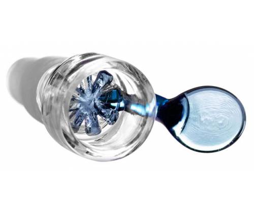 Γυάλινο Bowl για Bong με Λαβή και Γυάλινη Σίτα - Μπλε Dual Size SG14/19 - Τιμή: 9,90€