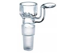 Γυάλινο Bowl για Bong με Λαβή και Γυάλινη Σίτα - Διάφανο Dual Size SG14/19