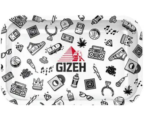 Gizeh Rolling Tray Δίσκος Comic Edition Λευκό - Small (27x17cm) - Τιμή: 10,70€