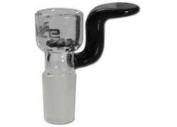 Γυάλινο Bowl για Bong με Λαβή και Γυάλινη Σίτα - Μαύρο SG14