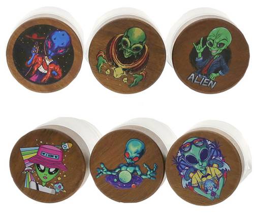 Γυάλινο Βάζο Skull Με Πλαστικό Καπάκι Σχέδιο Alien - Αεροστεγές Κλείσιμο 55mm - Τιμή: 5,90€