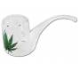 Πίπα Γυάλινη Pipe Hemp με Καμπυλωτό Επιστόμιο - 10cm - Τιμή: 4,90€