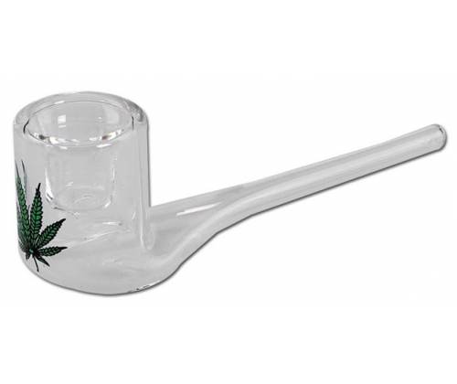 Πίπα Γυάλινη Pipe Hemp με Ισιο Επιστόμιο - 10cm - Τιμή: 5,40€