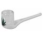 Πίπα Γυάλινη Pipe Hemp με Ισιο Επιστόμιο - 10cm - Τιμή: 5,40€