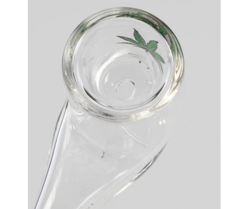 Πίπα Γυάλινη Pipe Hemp με Ισιο Επιστόμιο - 10cm - Τιμή: 5,40€