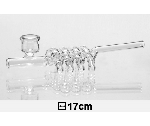 Πίπα Γυάλινη Spiral Pipe - 17cm - Τιμή: 6,50€