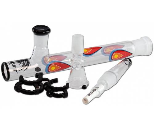 Πίπα Γυάλινη Pipe Breit «Drops» με Μπολ και Αντάπτορα για Φίλτρο - 22cm - Τιμή: 18,90€