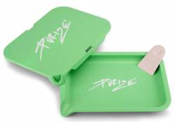 Purize Rolling Tray Kit Δίσκος Green με Καπάκι - Small (20x15cm)