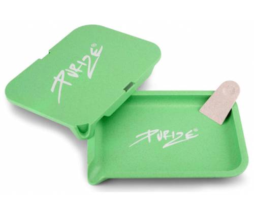 Purize Rolling Tray Kit Δίσκος Green με Καπάκι - Small (20x15cm) - Τιμή: 14,50€