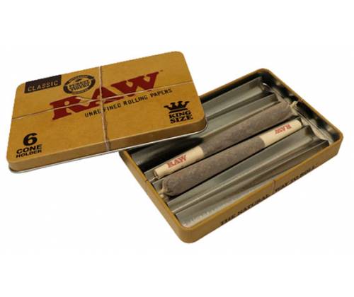 RAW Μεταλλικό Kουτί Θήκη για 6 Κώνους - King Size - Τιμή: 2,50€