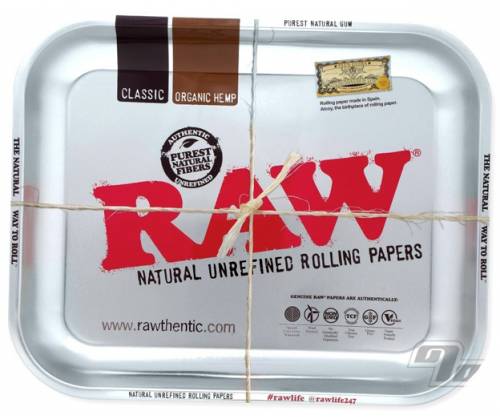 Raw Rolling Tray Tray Metallic Silver Large (27x33cm) -  Price: 10,90€